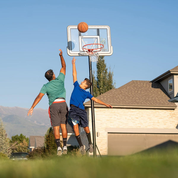 90690 Portable Basketball System, Gray, 44" Polycarbonate Backboard