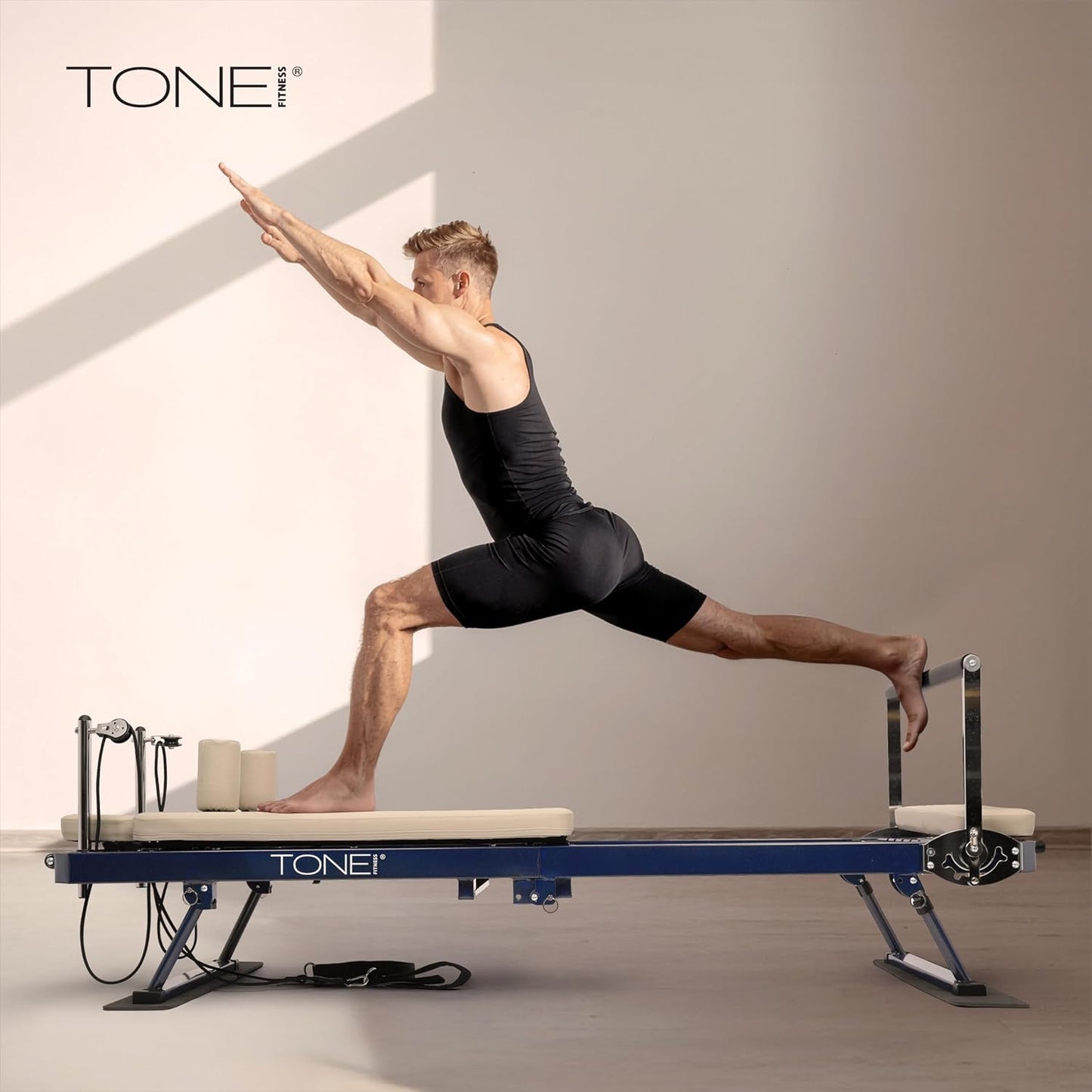 Foldable Pilates Reformer – Portable Pilates Machine with Adjustable Resistance Bands, Smooth Glide Carriage & Full-Body At-Home Pilates Workout Equipment